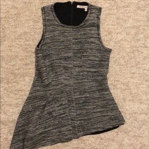 Gray sleeveless dressy top